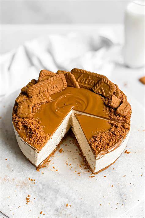 Lotus cheesecake infografika: zloženie a postup
