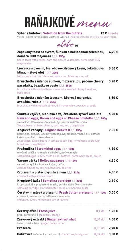 Letná terasa a pestré raňajkové menu