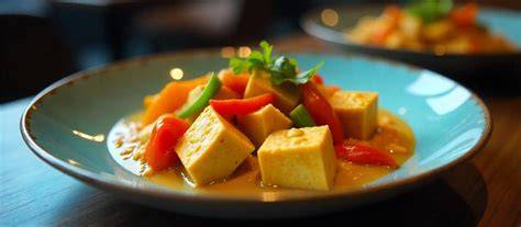 obrázok s pikantným kokosovým tofu