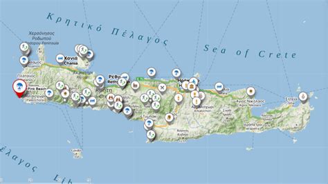 Mapa regiónov Kréty a Peloponézu ukazujúca pôvod olív