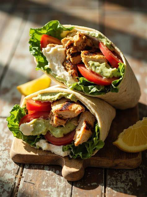 Fotografia: hotová plnená tortilla s rozličnými náplňami