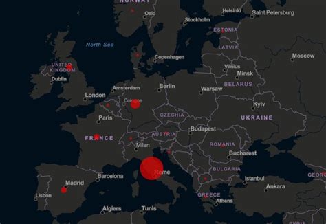 Mapa rozšírenia hviezdice prostrednej v Európe
