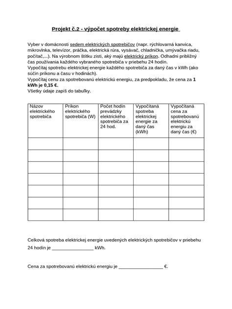 Figura: Tabuľka spotreby energie podľa COP a parametrov ochladenia