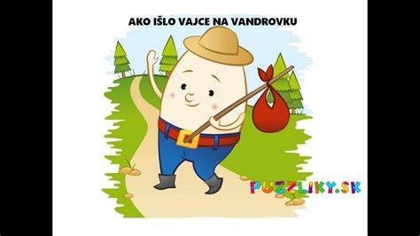 Obrázok znázorňujúci vajce na vandrovke spolu so zvieratkami a lesom