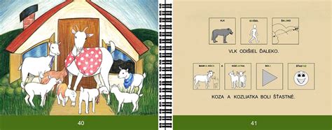 Obrázková zostava s kozliatkami, vlkom a kováčom na stole a centrom triedy