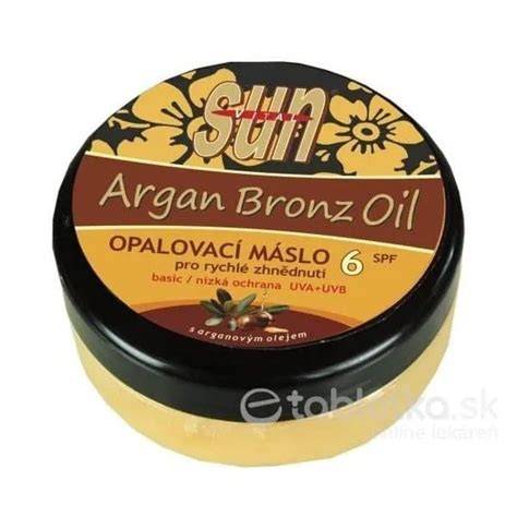 SunVital Argan Bronz Oil - infografika so zložením a efektom opálenia