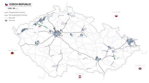 Mapa distribučných ciest mliekarenských firiem a logistické uzly