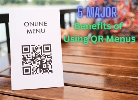 Ukážka digitálneho menu s QR kódom
