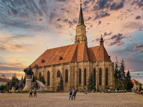 Mapa Transylvánie s hlavným mestom Cluj Napoca