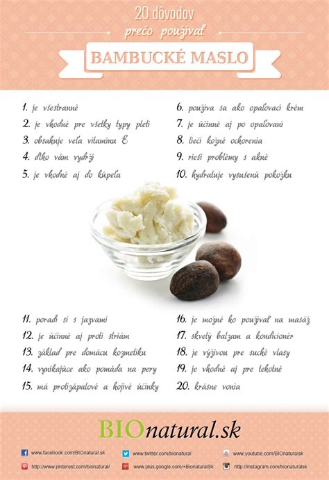 Infografika: 20 dôvodov používať bambucké maslo