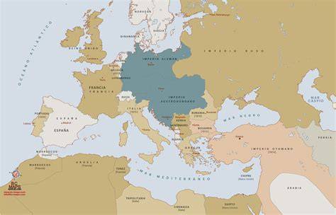 Blešia mapa západného a východného frontu 1914