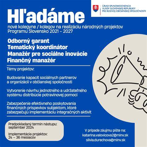 Infografika: Prehľad národných projektov a ich podmienok