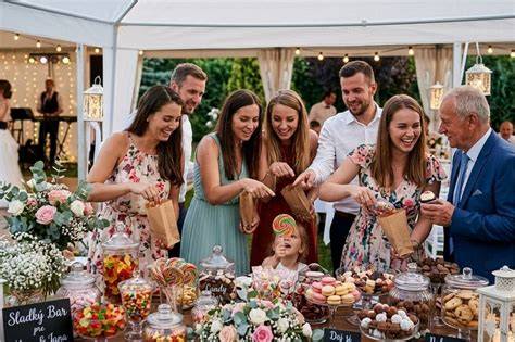 Candy bar na svadbe - príklady dezertov a usporiadania
