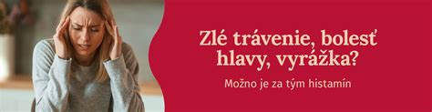 Ilustrácia príznakov histamínovej intolerancie