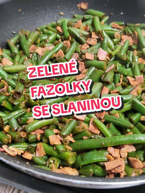 Infografika: Rozpis surovín a postupov pre zelené fazolky so slaninou