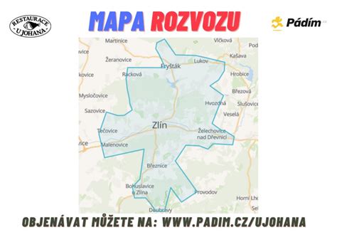 Mapa rozvozu denného menu v Piešťanoch a okolí