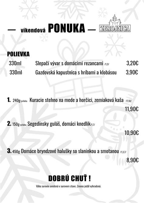 Ilustrácia retro jedálneho lístka