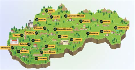 Mapa predajní Fresh na Slovensku