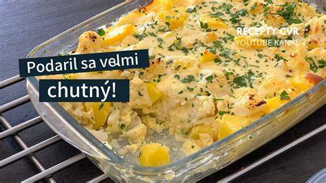 Obrázok: hotový pokrm s rozpečeným syrom a zlatistými zemiakmi