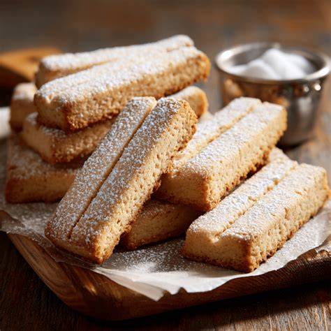 Obrázok pripraveneho cesta a tvarov Shortbread Fingers