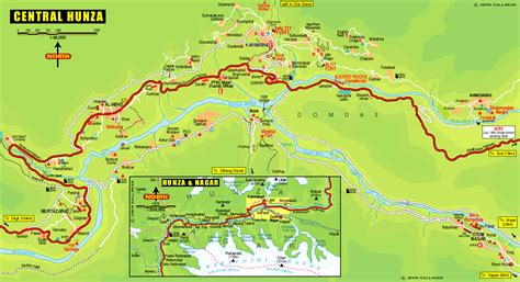 Mapa oblasti Hunza