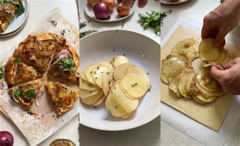 Zemiaková fritatta s karamelizovanou cibuľou - vizuálna schéma postupu