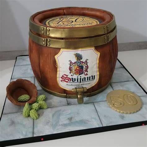 Pivný súdok - inšpirácia pre vzhľad torty