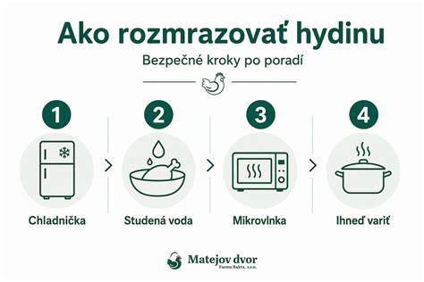 Schéma: Rozmrazovanie v studenej vode - čo je dôležité