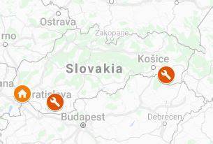 Logo Auto-Impex a mapa servisných stredísk