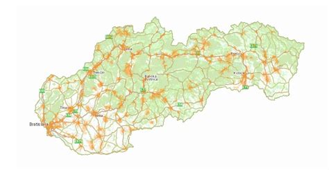 Mapa oblasti doručenia a pokrytia Stropkov