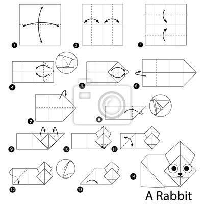 Obrázok: Ukážka origami ryby a kačky spolu s oddeleným postupom