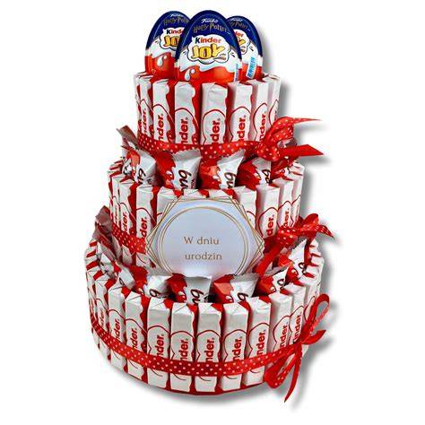 Obrázok ukážky vrstvenej Kinder torty