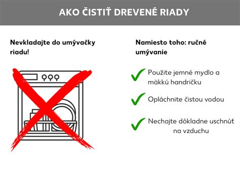 Infografika: Správne čistenie, sušenie a ošetrovanie dreveného riadu