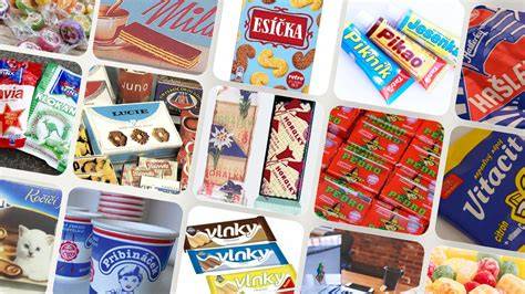 Spomienkové retro sladkosti collage