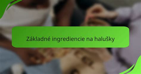 Infografika: Základné ingrediencie a postup prípravy