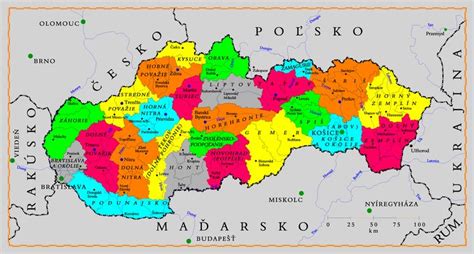 Mapa sladkých odrôd podľa regiónu Slovenska