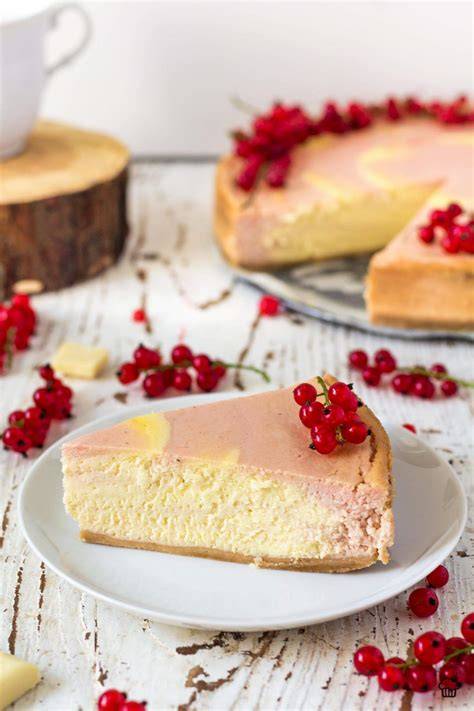 Ilustrácia vrstiev cheesecake s bielou čokoládou
