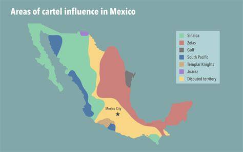 Mapa turistických destinácií v Mexiku s najznámejšími mexickými jedlami
