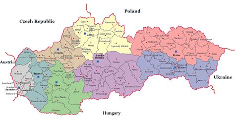 Mapa postupu výroby vajec podľa krajov Slovenska