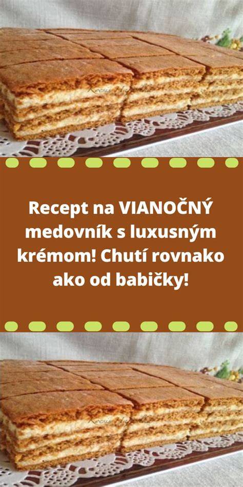Obrázok znázorňujúci vrstvený medovník s krémom