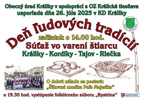 Infografika: Prierez programu Dňa ľudových tradícií a Majstrovstiev vo varení pirohov