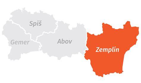Mapa regiónu Zemplín a tradičné suroviny polievky
