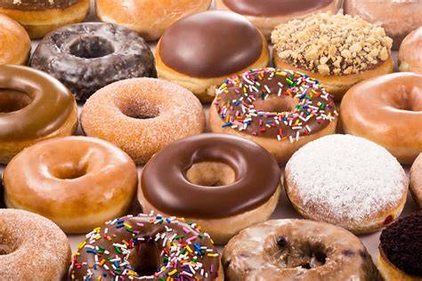 Donut Delight - ilustrácia čerstvých donuts a zdobenia