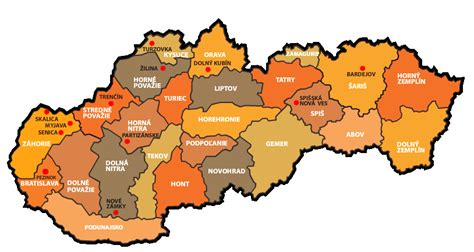Mapa: regióny Slovenska s obľubou halušiek a tradičných variácií