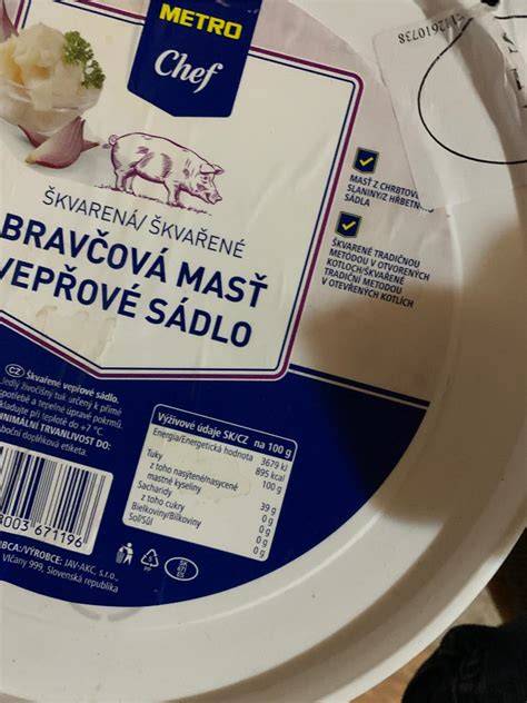 Graf: Rebríček 100 najzdravších výrobkov - bravčová masť na 8. mieste
