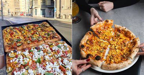 Gurmánska ponuka vegan bar v Bratislave s detailmi jedál a pizza variantami