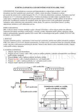 Infografika: Schéma zapojenia DRL a autíčka