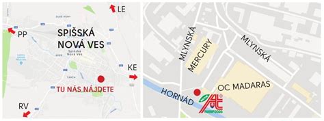Mapa reštaurácií v Spišskej Novej Vsi a okolí