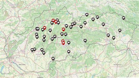 Mapa CHAP revírov na Slovensku (Bešeňová, Poprad) a ukážky ochranných opatrení