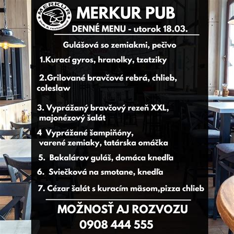 Obrázok denného menu a interiéru Šport Pub na Solivare v Prešove